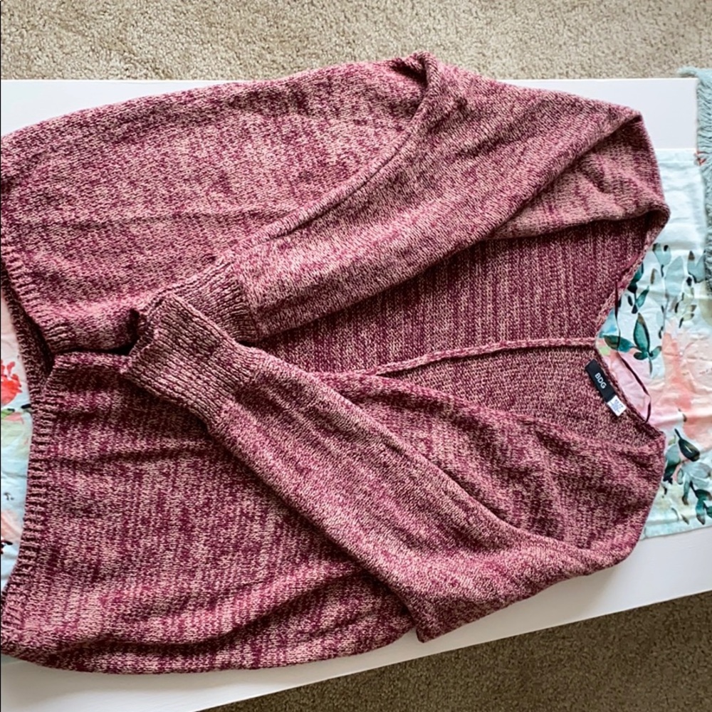 BDG for Urban Outfitters red marled open cardigan